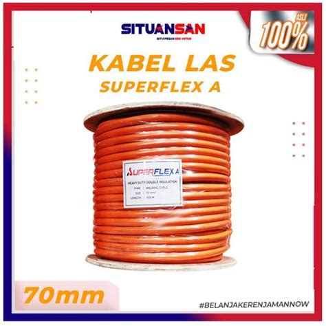 Jual Kabel Las diameter 70 mm panjang 10 meter Orange SUPERFLEX A ...