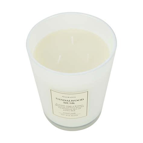 XL Sandalwood Musk Soy Wax Blend Scented Candle - Kmart