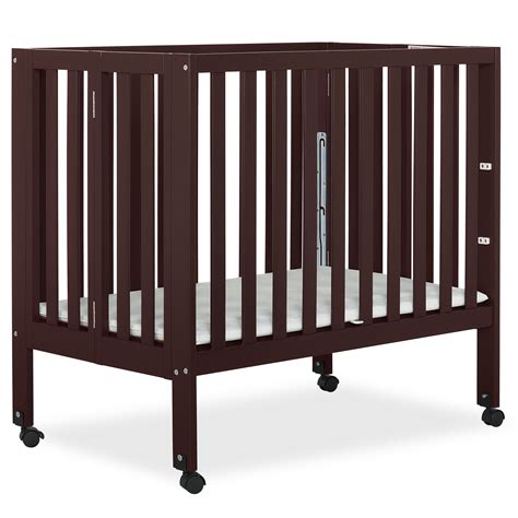 Dream On Me Jett Non-Full Size Folding Crib, Removable Wheels, Modern ...