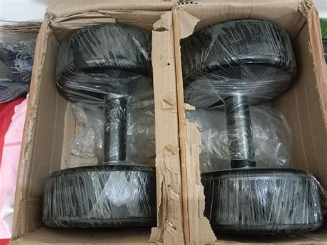 Buy SFZ Bouncer Dumbbells 7.5kg Set, 7.5kg × 2 pcs, Round Rubber Coated ...