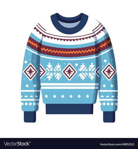 Sweater for winter clip art design Royalty Free Vector Image