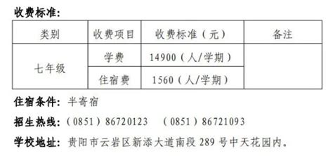 贵阳中天中学收费标准(学费+奖学金)_小升初网