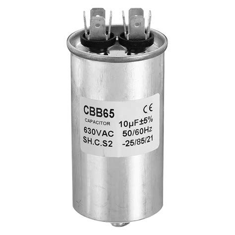PATIKIL 1 x CBB65 10uF Operating Capacitor 10 mfd AC 630 V Aluminium ...