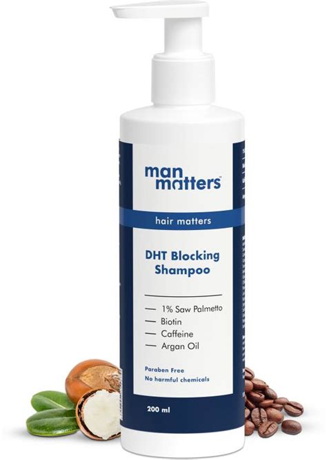 Man Matters DHT Blocker Anti Hair Fall Shampoo | Biotin, Caffeine ...