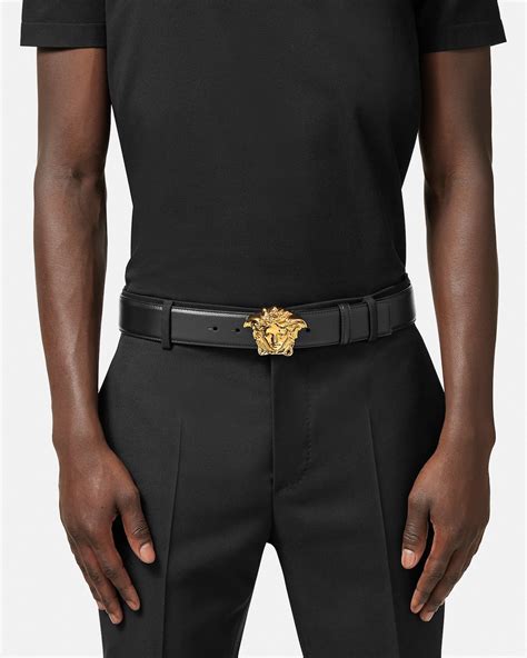 Ceinture en cuir La Medusa Noir | VERSACE