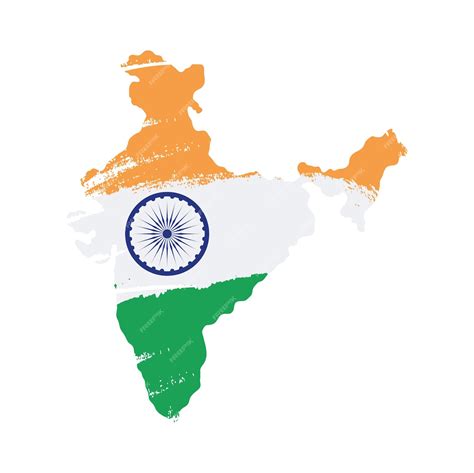 Indian map on white | Premium Vector