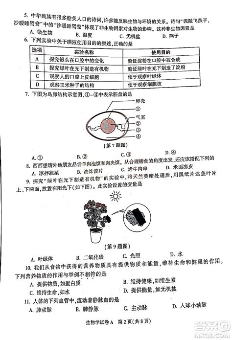 河南省2020年普通高中招生考试试卷化学（图片版，含答案）-21世纪教育网