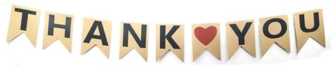 Buy Thank You Banner Kraft Paper Pre-Strung Thanksgiving Wedding ...