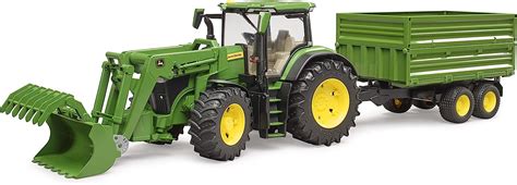 Buy Bruder 09828 John Deere 7R 350 with frontloader and Trailer Online ...