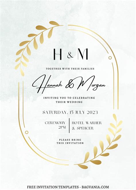 (Free) 8+ Gilded Gold Floral Enlace Canva Wedding Invitat… | Digital ...