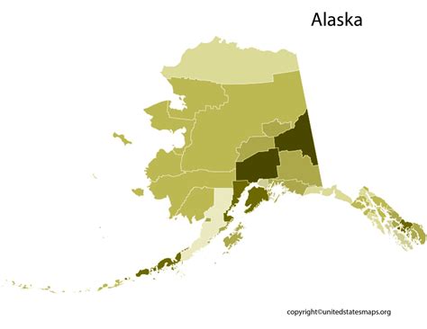 Alaska County Map | County Map of Alaska with Cities