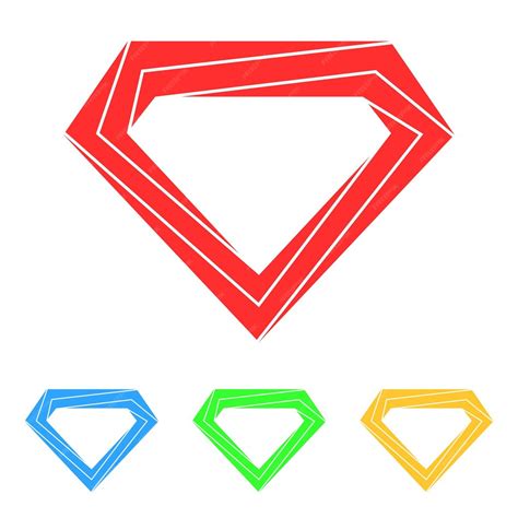 Abstract diamond icons isolated vector icons | Premium Vector