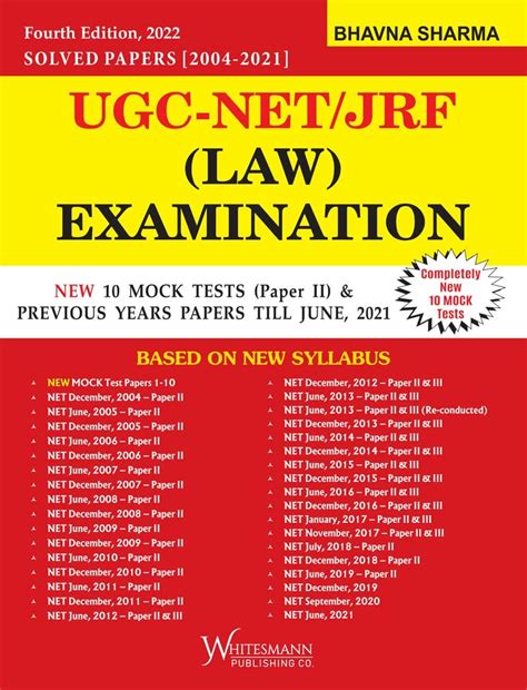 Buy UGC-NET/JRF LAW EXAMINATION BASED ON NEW SYLLABUS Third Edition ...