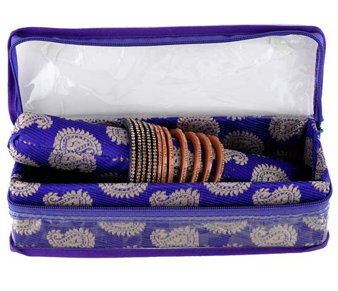 Kuber Industries Carry Design Brocade Hardboard One Rod Bangle Box ...