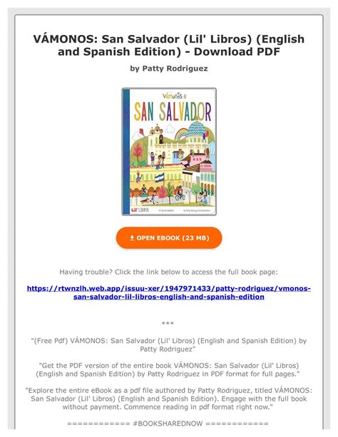 (Free Pdf) VÁMONOS: San Salvador (Lil' Libros) (English and Spanish ...