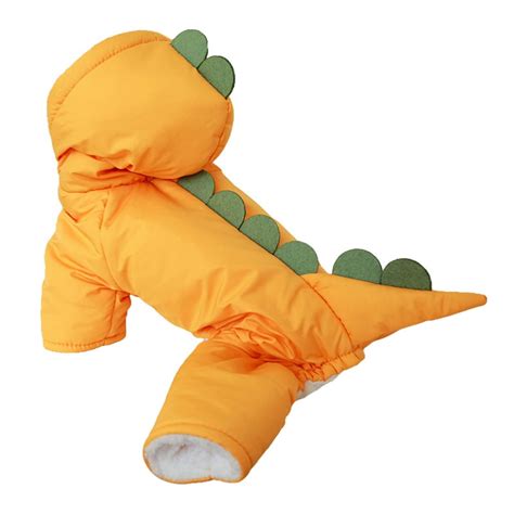 Qisuw Dinosaur Dog Costume Hoodie Dog Jacket Dog Jumpsuit dog Coat Dog ...