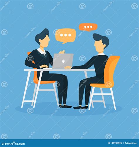 Business Interview Illustration. Stock Vector - Illustration of ...