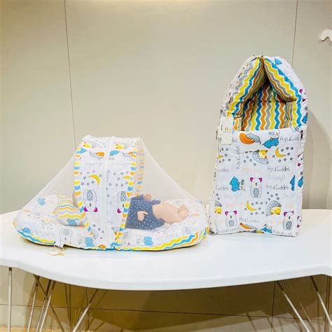 FARETO BABY BEDDING ESSENTIALS 1 NEST | 1 MATTRESS WITH NET | 1 CARRY ...