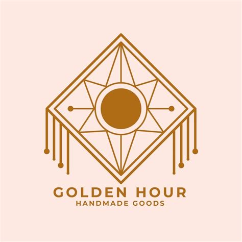 Logo del sole boho design piatto | Vettore Gratis