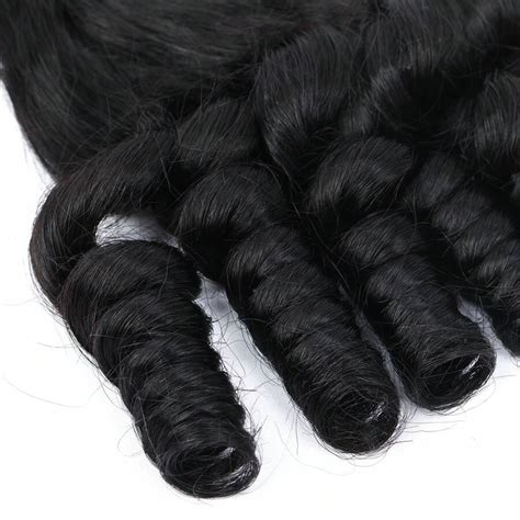 Lots de mèches de cheveux humains bouclés œufs, 4 lots par paquet, 100% ...