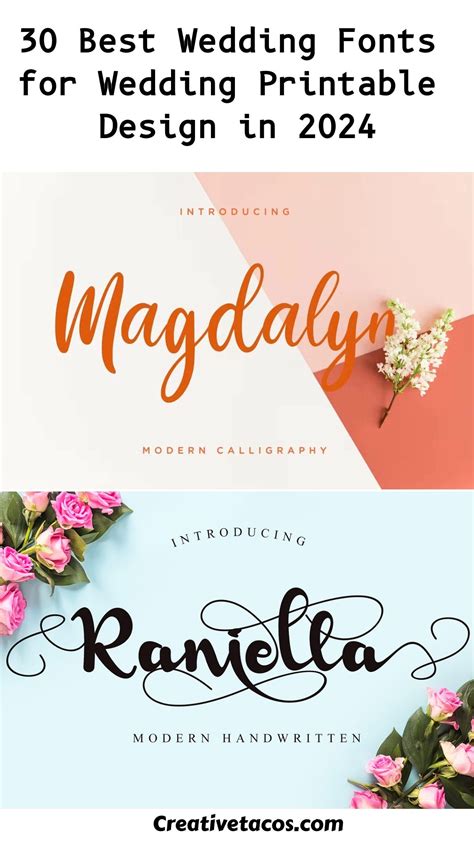 30 Best Wedding Fonts for 2026 – Elegant & Romantic Picks | Elegant ...