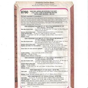 Simplicity Pattern 8760 的图像结果