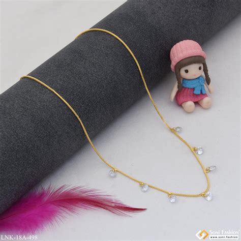1 Gram Gold Plated Casual Design Necklace for Ladies - Style A498 ...