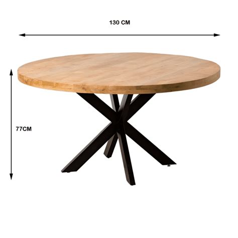 Canberra Rough Mango Wood Round Dining Table | Sheesham Wood — IKIRU