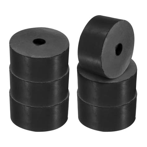 PATIKIL Multi Purpose Rubber Spacer, 6 Pcs 1.6"OD 0.31"ID 0.8"Thickness ...