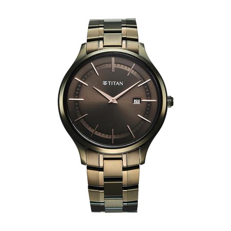 Buy Titan Clasique Slim Quartz Analog with Date Brown Dial with Two ...