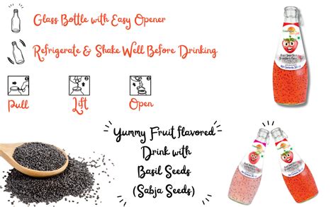 American Delight Flavored Drink with Basil Seed |Cocktail, Kiwi, Lychee ...