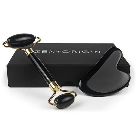 Obsidian Roller and Gua Sha, Face Roller, 100% | Ubuy India