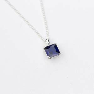 KUNDLI GEMS Blue sapphire pendant Natural Neelam 4.00 ratti Precious ...