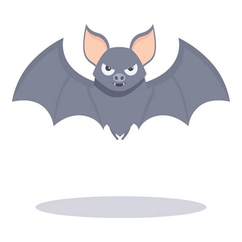 Cartoon bat character spreading its wings and showing its fangs 47055770 Vector Art at Vecteezy