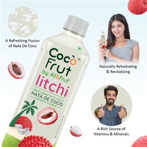 Coco Frut Litchi Fruit Drink With Tasty Nata De Coco Coconut Chunks (S ...