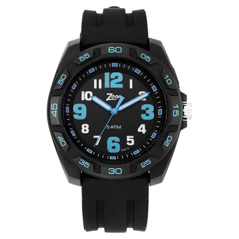 Buy Online Zoop By Titan Quartz Analog Black Dial Silicone Strap Watch ...