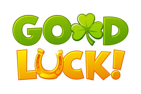 Good luck. Sticker with clover and horseshoe 21969656 PNG