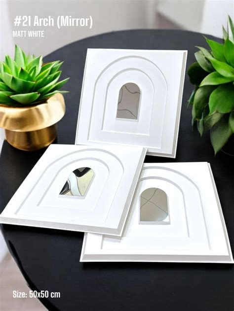 #21 Arch - Arch 3D PVC Panel (Mirror) - 5 colors option - (Size 50*50cm)
