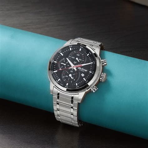 Buy Online Titan Octane Chrono Black Dial Stainless Steel Strap watch ...