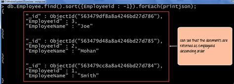 Image result for MongoDB Query Sort DB