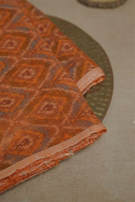 Buy Ikkat Handloom Silk Fabrics Online in India - Matkatus