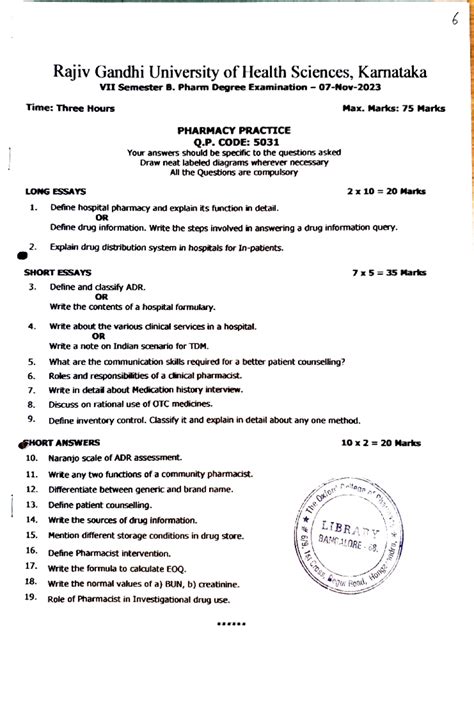 PP - Question paper - Time: Three Hours LONG ESSAYS 2. 3. Define ...