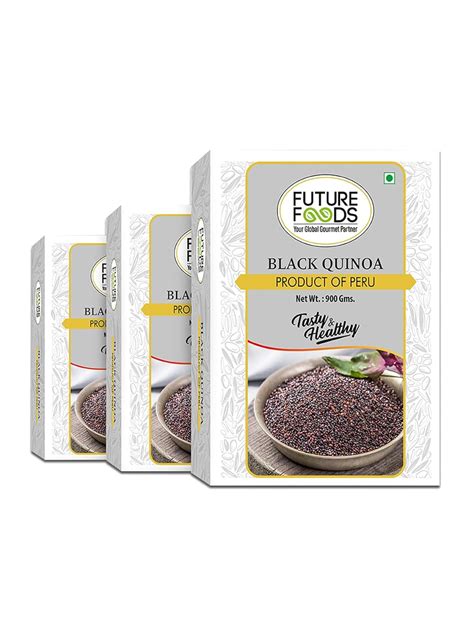 Future Foods Premium Organic Black Quinoa 900g (Pack of 3)| 100% Plant ...