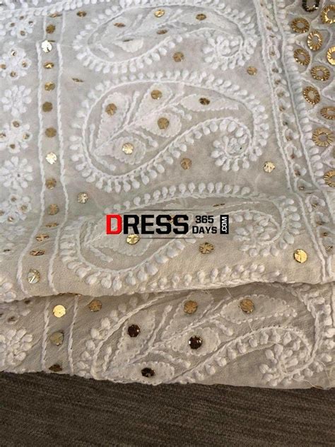 Ivory Hand Embroidered Kamdani Chikankari Sharara Set – Dress365days