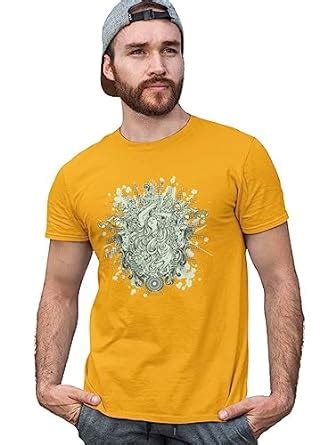Buy Pooja outlets The Cursed Mermaid Yellow Round Neck Cotton Half ...