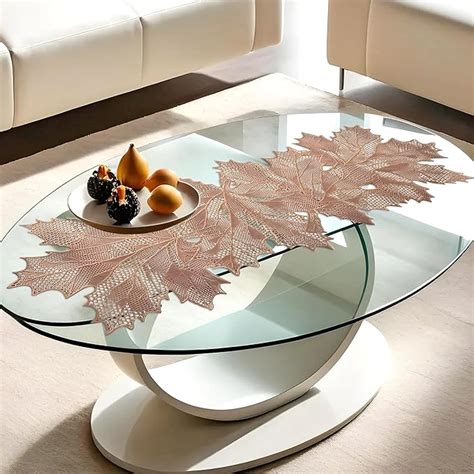 Kuber Industries Leaf Design Soft Leather Table Runner|Patios for ...