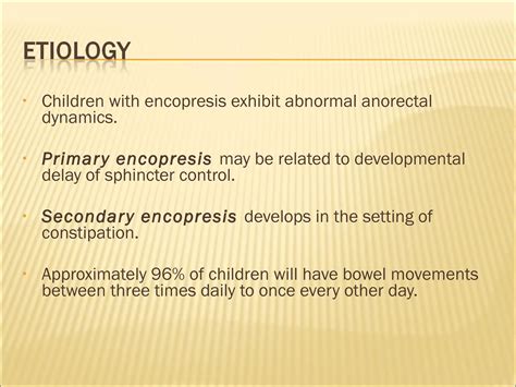 Encopresis | PPT