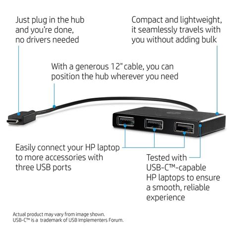 HP Z6A00AA USB-C to USB-A Hub - tpstech.in