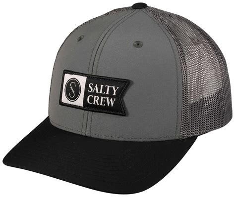 Salty Crew Pinnacle Retro Trucker Hat - Charcoal / Black