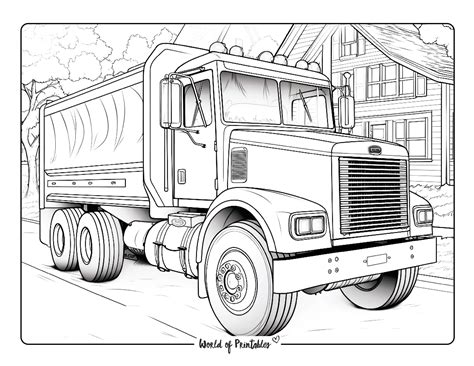 Truck Coloring Pages For Kids & Adults - World of Printables